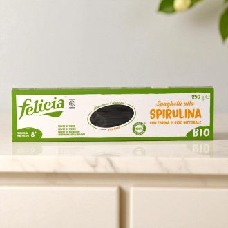   Felicia Barna Rizslisztes Bio Spagetti Tészta Spirulinával 250 g